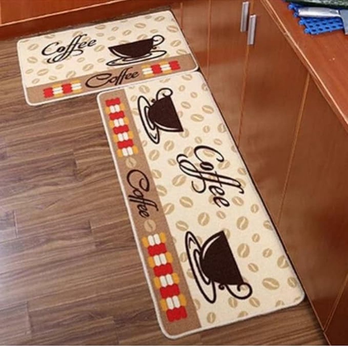 Cuisine coureur Cuisine 2 pièces - 40x60cm + 65x180cm - tapis de cuisine - lavable -Tapis - Tapis de cuisine - Tapis de cuisine - Tapis coureur - Tapis coureur