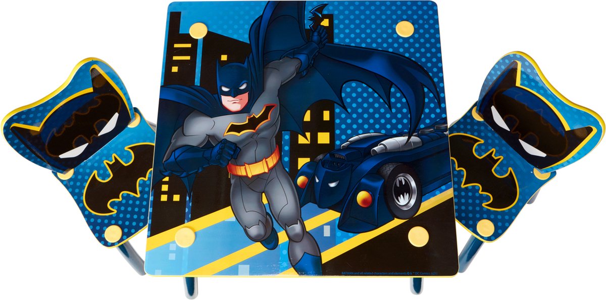 Batman Kinder Tafel Set | Batman Tafel Stoelen Set | zatzon