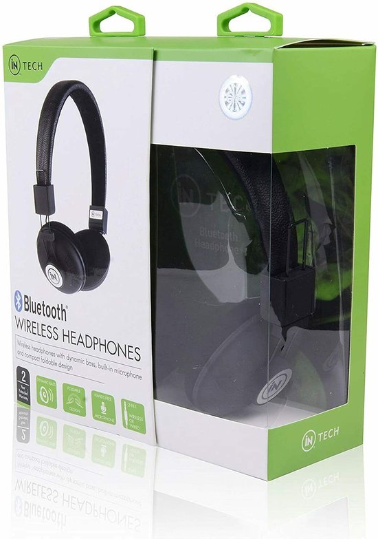 In Tech Bluetooth Wireless Headphones - draadloze hoofdtelefoon - on ear koptelefoon