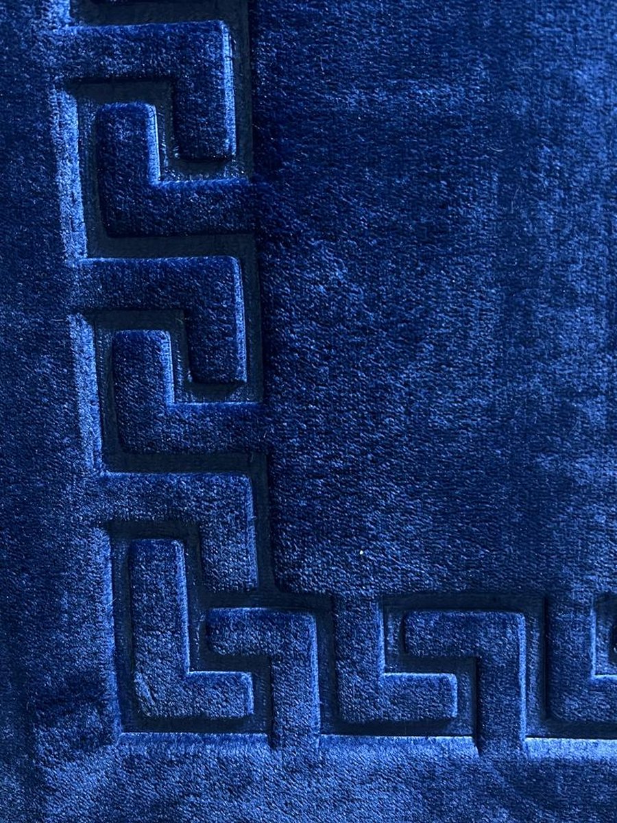 Juego de alfombrillas de baño con alfombrilla de inodoro con hueco azul - antideslizante lavable - alfombra de baño