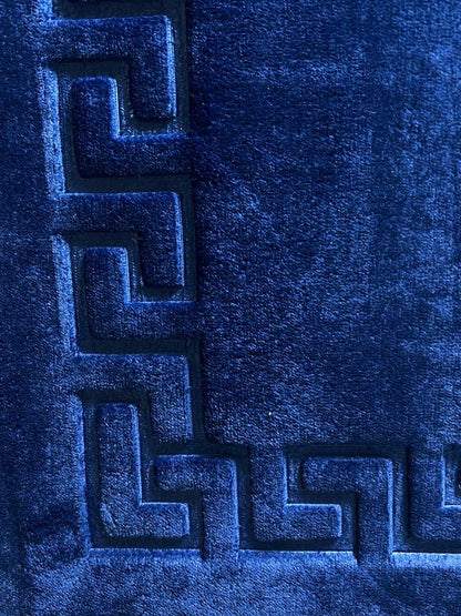 Juego de alfombrillas de baño con alfombrilla de inodoro con hueco azul - antideslizante lavable - alfombra de baño